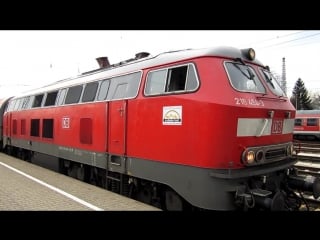 218 494 (mtu 4000 r40) motorstart und rangieren nach ankunft mit ic