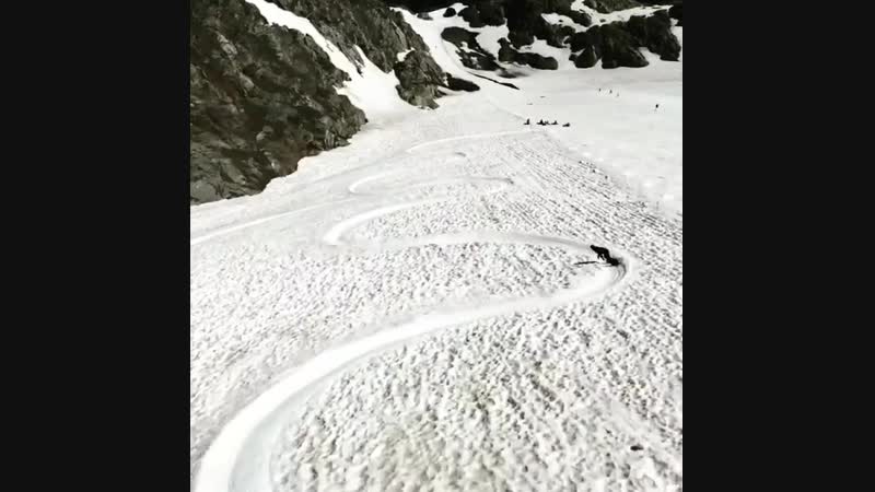 Летние забавы на леднике в альпах #сноуборд #сноубординг зона экстрима 193