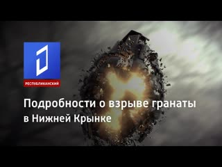 Подробности о взрыве гранаты в нижней крынке