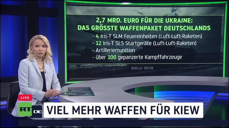 Bund schnürt grösstes rüstungspaket für die ukraine mit 2,7 milliarden euro