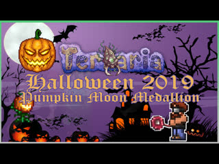 Halloween terraria[№3] pumpkin moon medallion