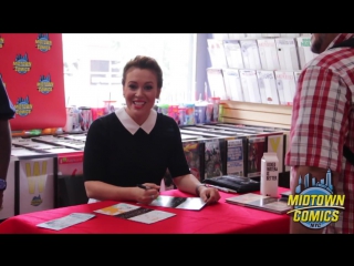 Alyssa milano signing hacktivist at midtown comics downtown l