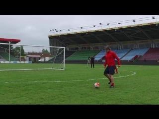 The england team are out for their second #socceraid training day