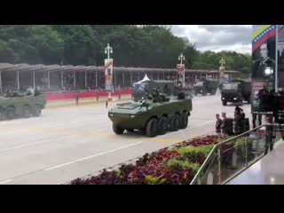 A military parade was held in venezuelas capital caracas on the occasion of celebrations for the countrys independence day