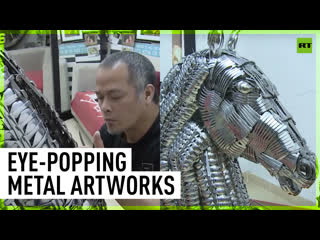 A spoonful of talent filipino sculptor wows with cutlery art