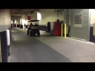 Rob gronkowski arrives at 605 p m and is in high spirits, as always