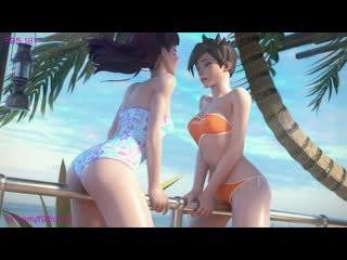 F95 18+ (overwatch dva tracer beach porn 3d sfm teenager young anime хентай овервотч дива трейсер 3д оргазм порно секс красотки)