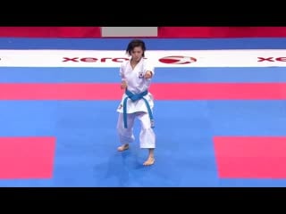 Final female kata rika usami of japan 宇佐美 里香。空手