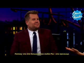 [rus sub] lucy liu shuts down james corden's nicknames