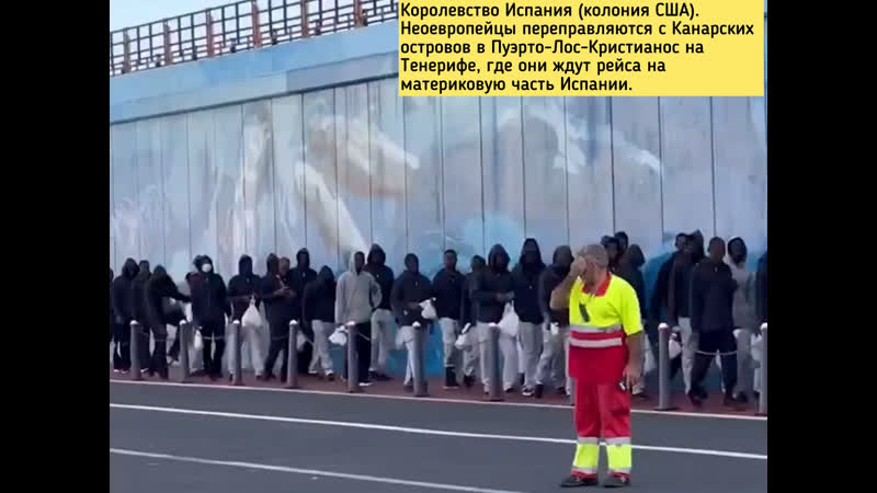 Королевство испания (колония сша) неоевропейцы переправляются с канарских островов в пуэрто лос кристианос на тенерифе, где они