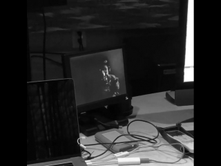 "my laugh in everytime was prompted by max’s reactions to me cutting adlibs (u cant see but in the booth w me there’s a monitor