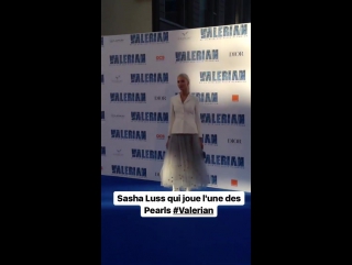 Sasha luss at the valerian premiere in saint denis