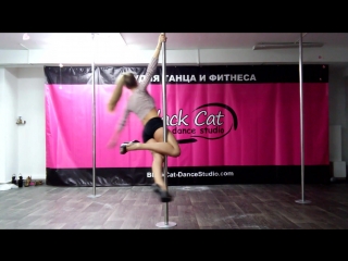 Pole dance exotic / black cat dance studio / первая связочка девочек