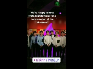 180912 grammy museum posted a video of @bts twt on their instagram story