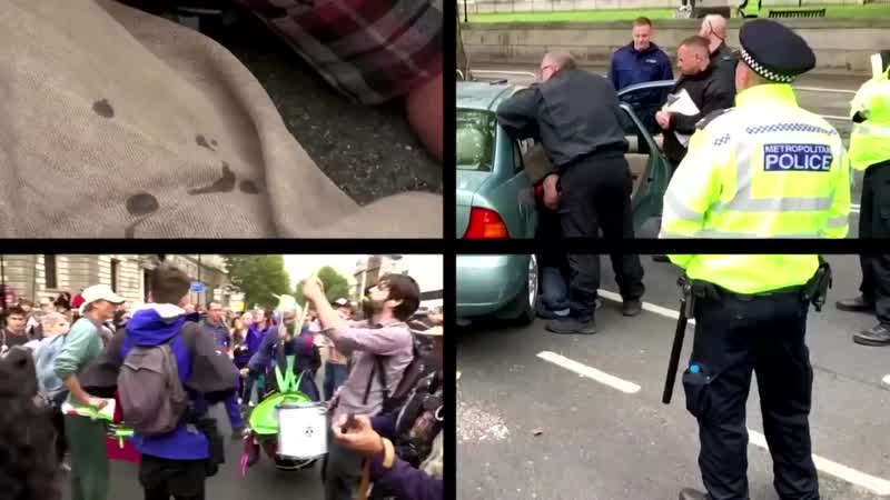 Задержание активистов мирных протестов против изменения климата