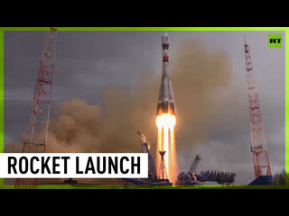 Soyuz rocket takes off into orbit