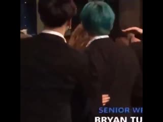 Taehyung went straight to jungkook and hugged him in the end, ill never stop crying about this theyre so adorable