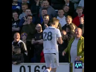 Mansfield fans got a little too involved yesterday