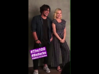 @cwthe100’s @miselizajane @wildpipm are having a lovely time in @tvline’s sdcc suite follow along for more