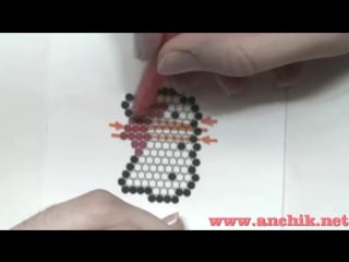 Tutorial hello kitty beads earritngs серьги hello kitty из бисера