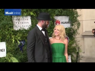 Kylie minogue & joshua sasse arrive at one for the boys fashion ball (london )