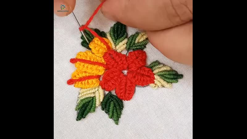 Ручная вышиа бразильским стежком