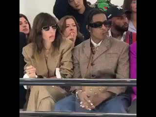 A$ap rocky и актриса lou doillon на показе gucci s/s 2020