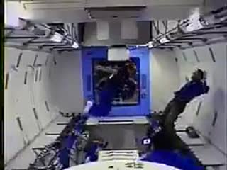 An astronaut can get stuck in position if they are not near anything to grab onto, it also requires a lot of effort to get out o
