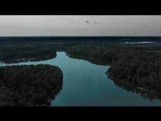 Summer day on istra lake nature from drone aerial phantom 4 footage истринское водохранилище