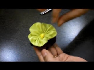 Satin pansy flower tutorial
