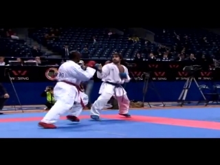 Wkf karate kumite footage focusing on nage (throwing)