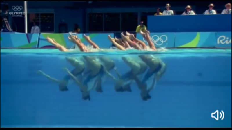 Красивое синхронное плавание