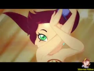 Magical girls transform turn up the love (for cure magi (aquamarine gem))