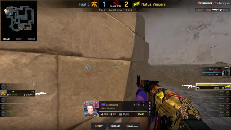 Navi mirage electronic 1vs3 clutch to make an ace vs fnatic starseries i leage 7