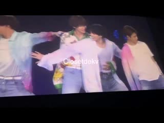 Damn taehyung really said fvck it and grabbed jungkook by the waist