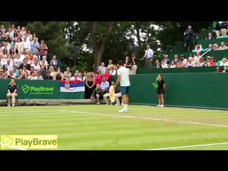 Djokovic dimitrov impersonate maria sharapova at the boodles