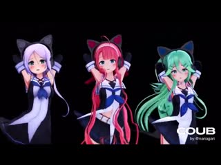 Phao 2 phut hon / hip sway tiktok dance【mmd】kawakaze yamakaze umikaze