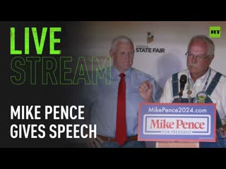 Former vp mike pence gives speech at indiana state fair