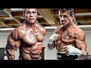 Arnold schwarzenegger sylvester stallone at 68 years old workout training (motivation)