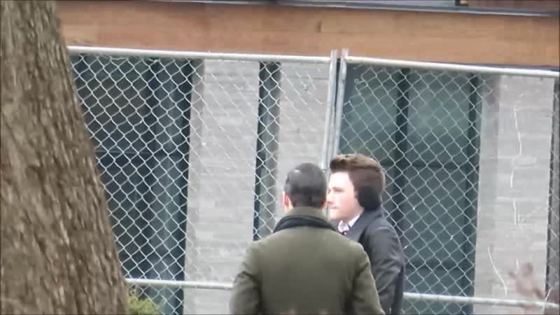 Bts of darren criss, chris colfer, chord overstreet lea michele filming in nyc