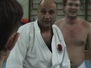 Shihan yavor diankov at seminar on karate jutsu moscow, russia