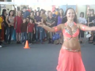 Laiza belly dancer, performance on oriental exhibition, russia 2012