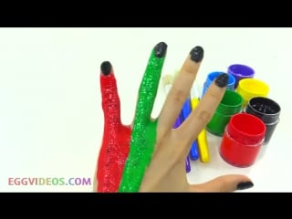 Learn colors for porn body paint finger family song nursery rhymes learning video