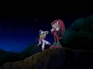 Knuckles and rouge scenes in sonic x episode 52