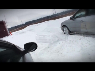 Honda civic and hyundai sonata winter fun