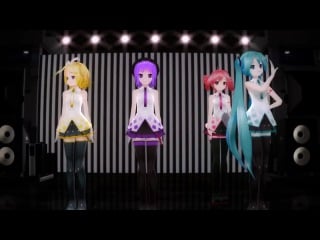 [vocaloid] miku hatsune, rin kagamine, teto kasane, uta utane poker face【vocaloid utau mmd】