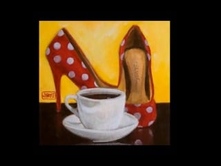 Red shoes diaries paintings jacqui faye