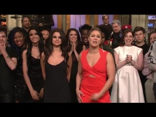 @nbcsnl thanks for watching with us! and thanks to @rondarousey, @selenagomez, tina fey and everyone else! stay warm! #snl