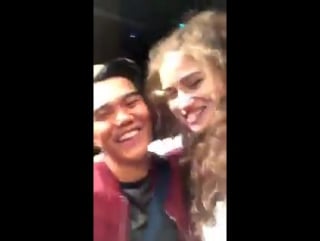 When your homie is at @worldofdance and he gets the cutest girl to say hi to you in a video😭😭😍 @iam dytto