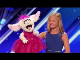 Darci lynne 12 year old singing ventriloquist gets golden buzzer america's